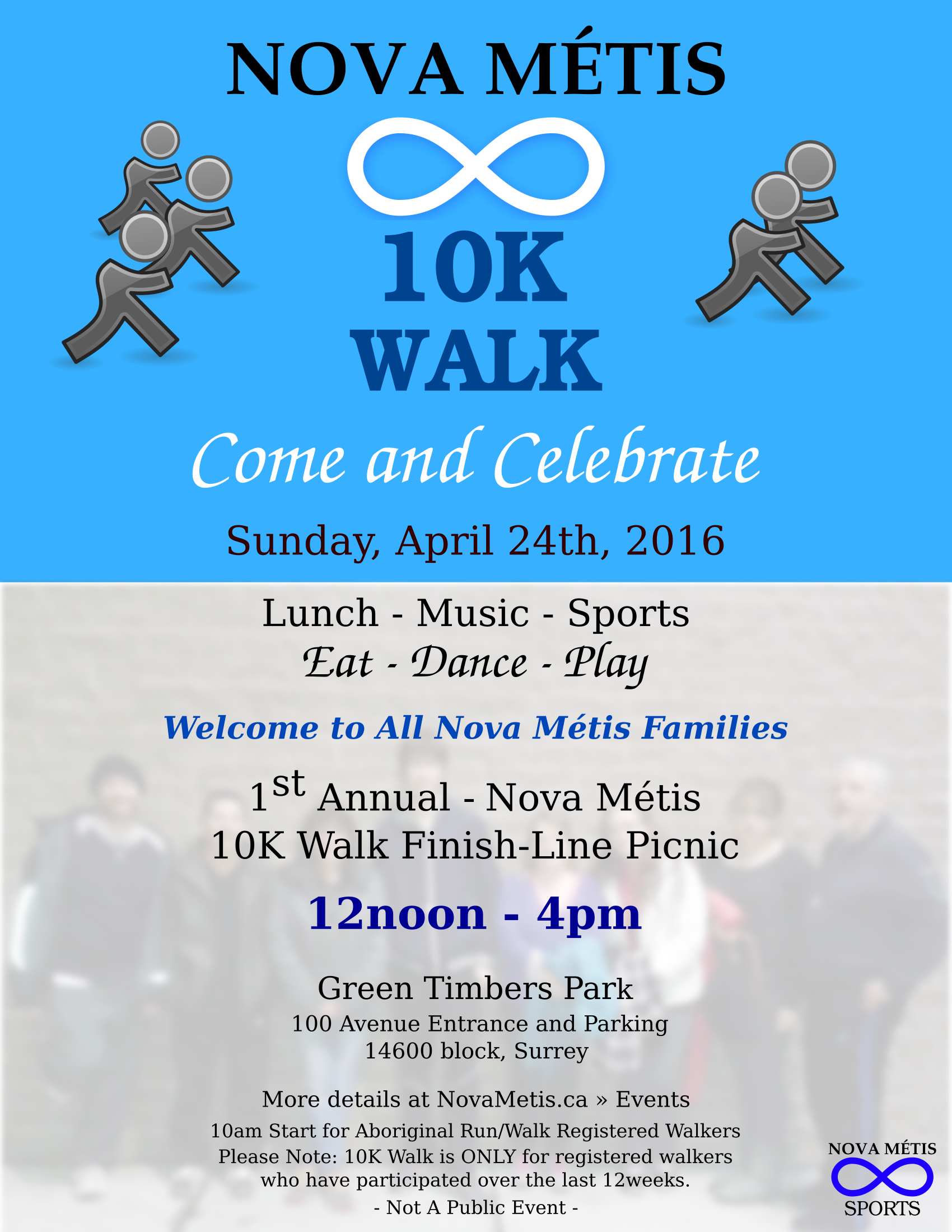 10K Walk Event Poster